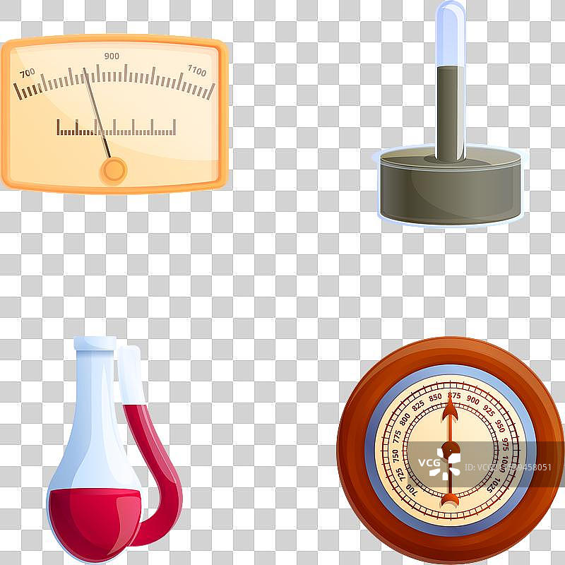 气压计图标集 卡通工具图片素材
