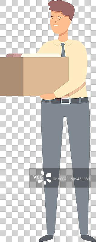 服务经理盒子图标卡通人物图片素材