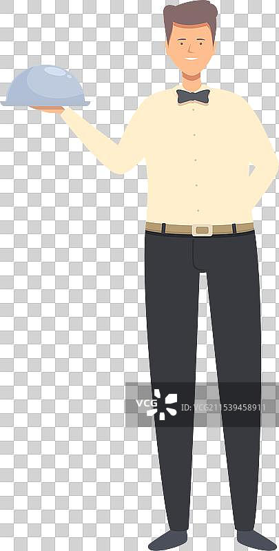 青少年服务员的第一份工作图标卡通形象图片素材