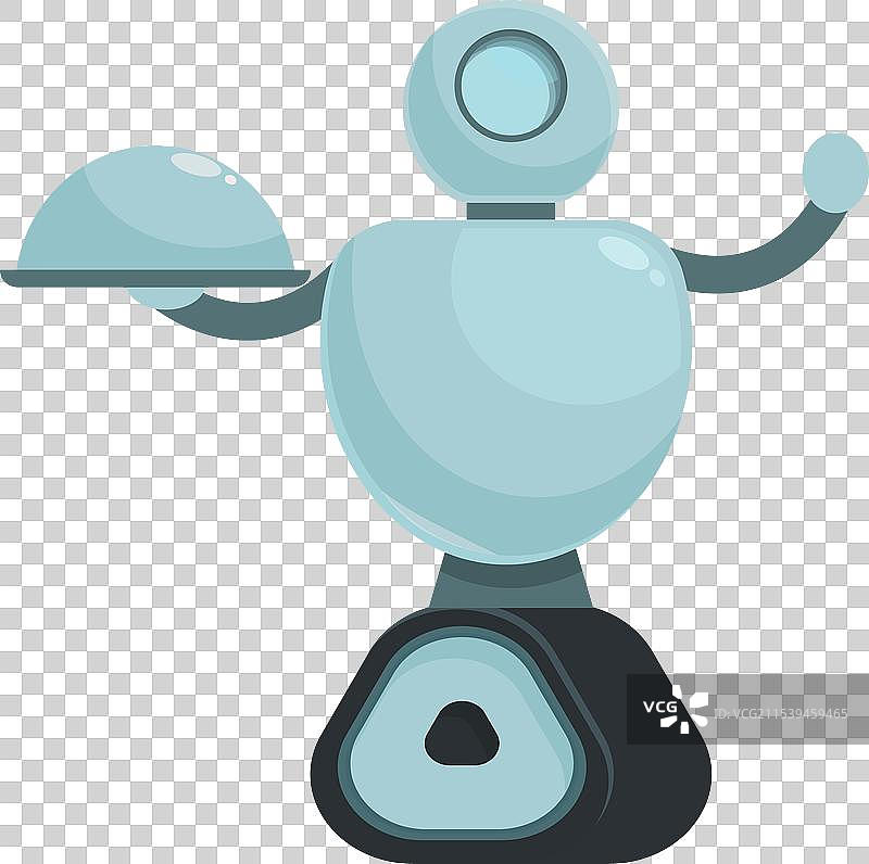 移动机器人服务员图标卡通送餐图片素材