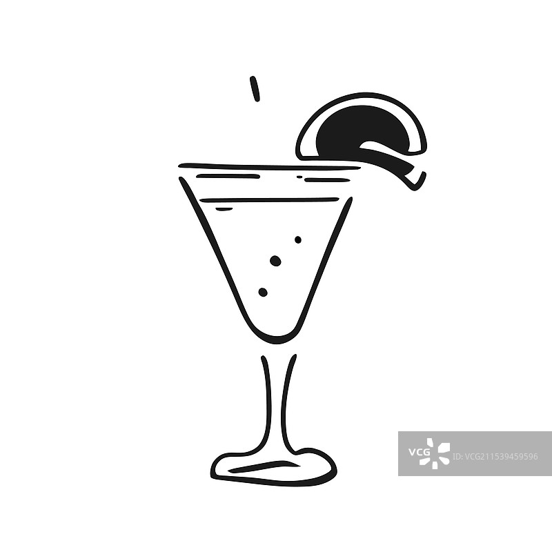 黑白鸡尾酒图片素材