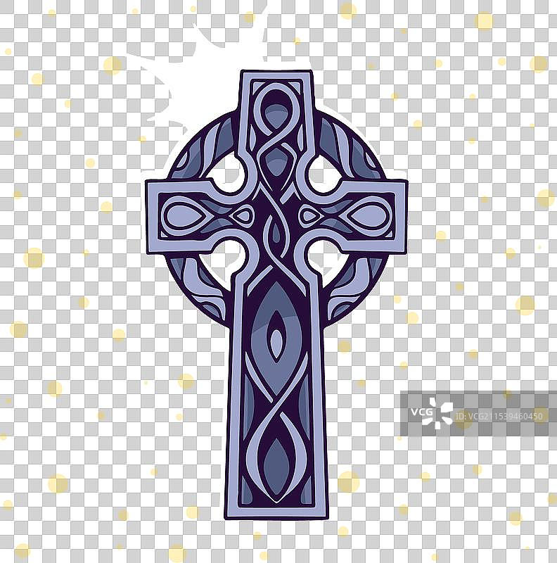 孤立在白色背景上的凯尔特十字设计图片素材