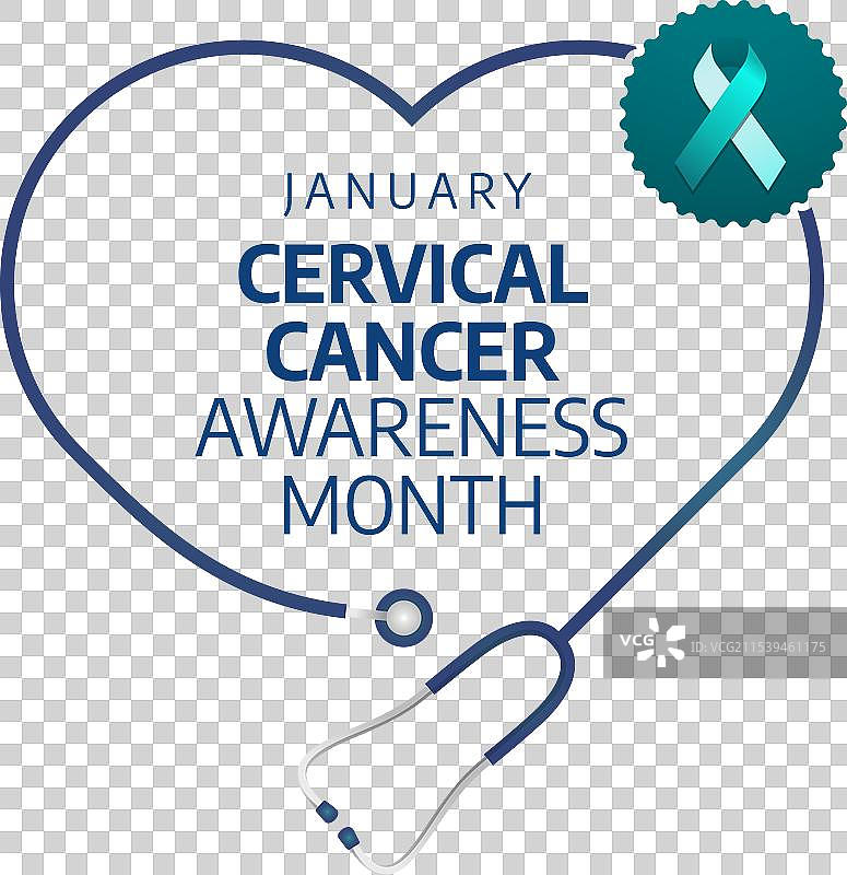 庆祝宫颈健康意识月的宣传单图片素材