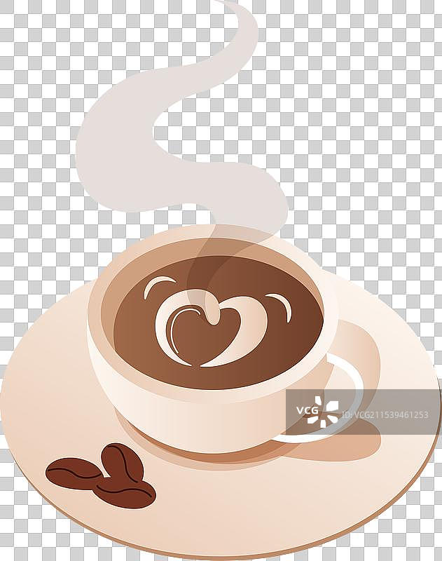 普通咖啡杯上冒着烟的图案图片素材