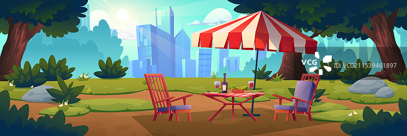 城市公园里的野餐图片素材