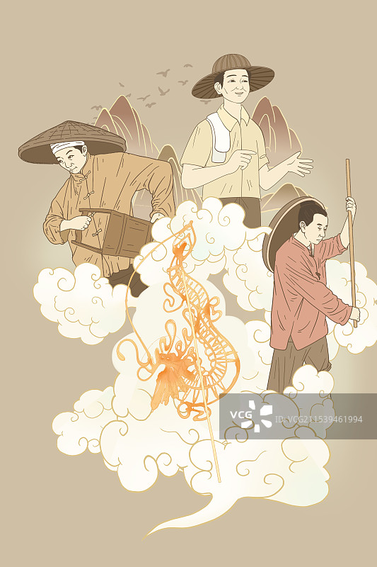 非遗糖画插画图片素材