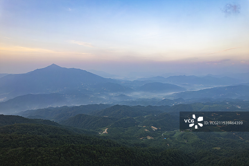 安徽六安霍山县屋脊山佛子岭水库夏天风景航拍图片素材
