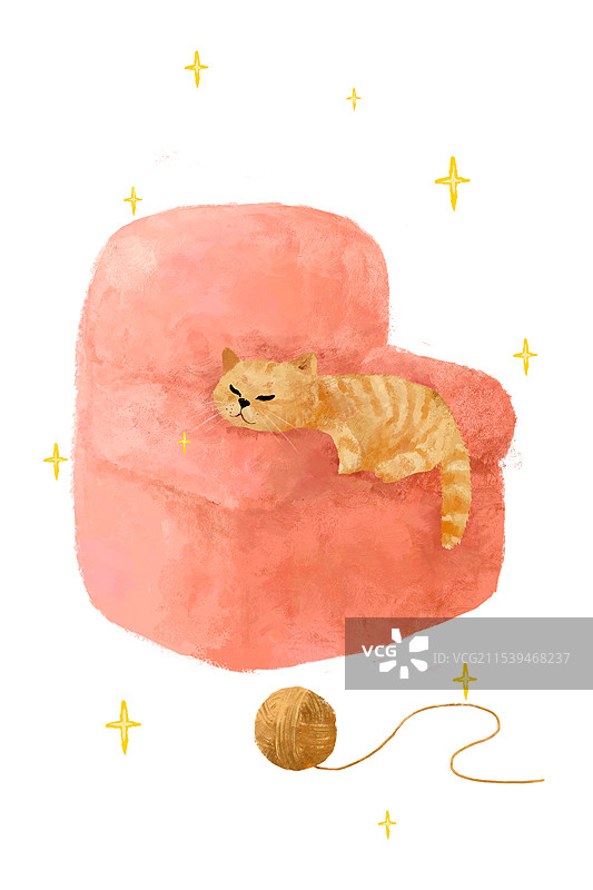 沙发上的猫图片素材