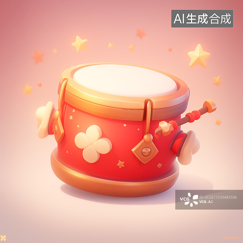 【AI数字艺术】中国鼓图片素材