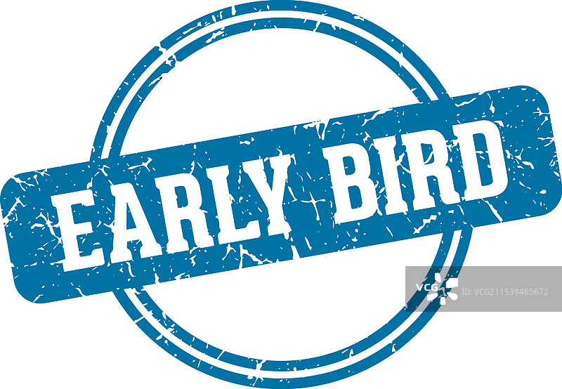 早起鸟邮票图片素材