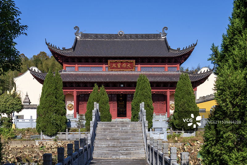 安徽宣城宣州溪口京山禅院景色图片素材