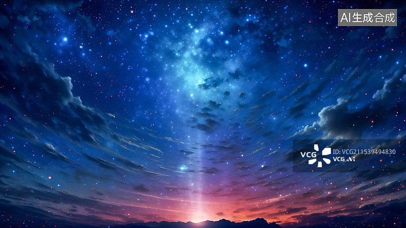 【AI数字艺术】星空银河夜空背景图片素材
