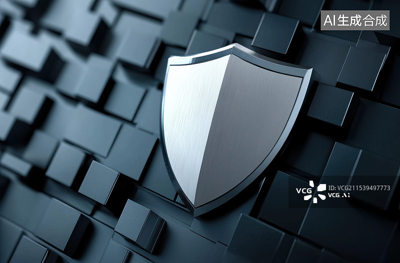 【AI数字艺术】科技防护防御数字技术互联网数据网络安全概念图片素材