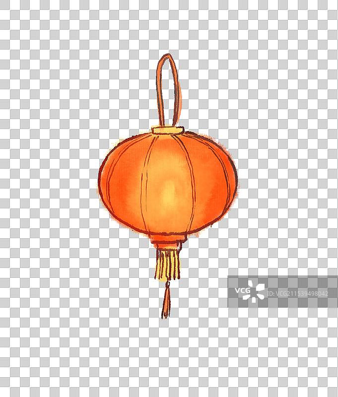 春节元宵灯笼花灯猜灯谜—中国传统春节年俗习俗国画古风水墨写意工笔国风元素图片素材