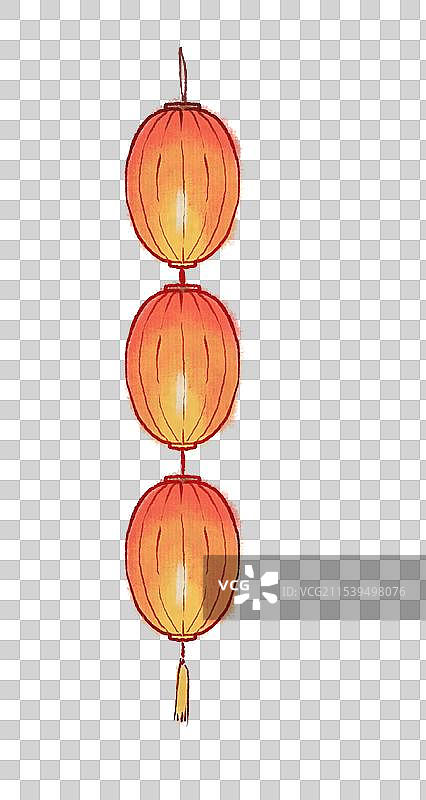 春节元宵灯笼花灯猜灯谜—中国传统春节年俗习俗国画古风水墨写意工笔国风元素图片素材