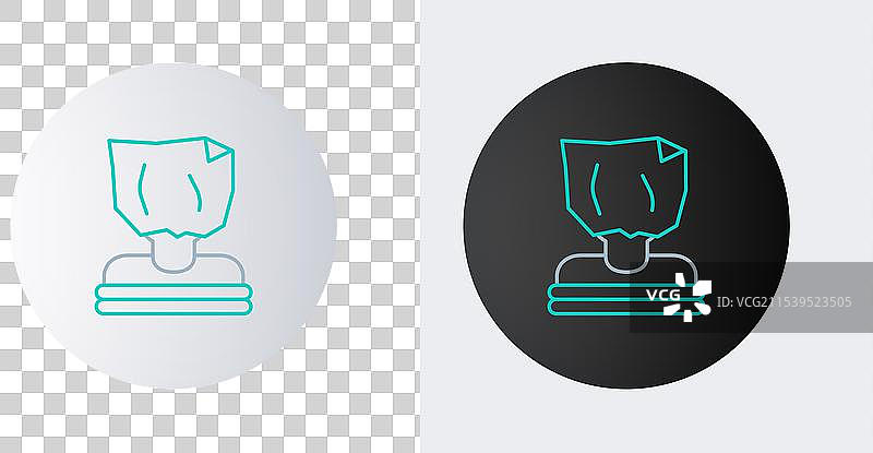 灰色背景上的线条绑架图标图片素材