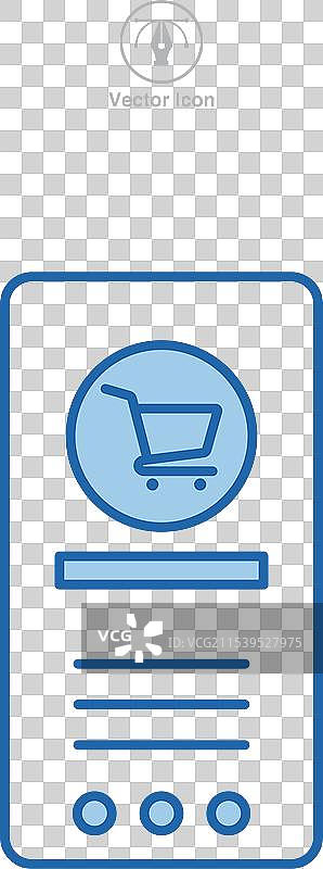 带有购物应用图标的手机图片素材