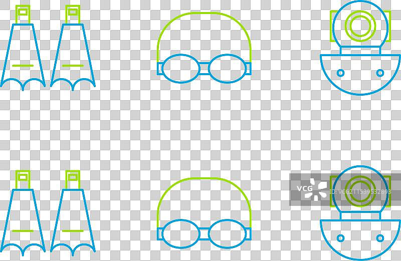 游泳用的Aqualung橡胶脚蹼图片素材