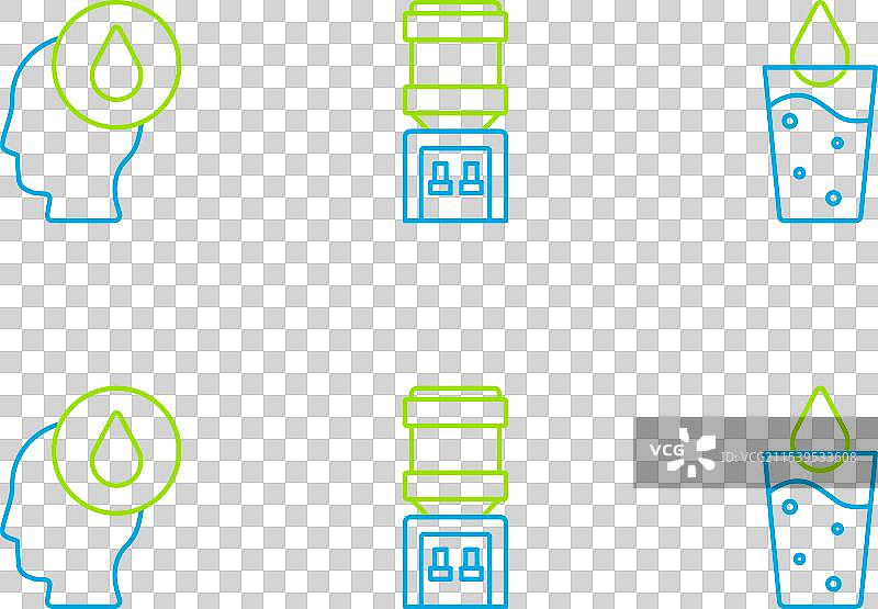 带水滴和冷却器的水杯图片素材