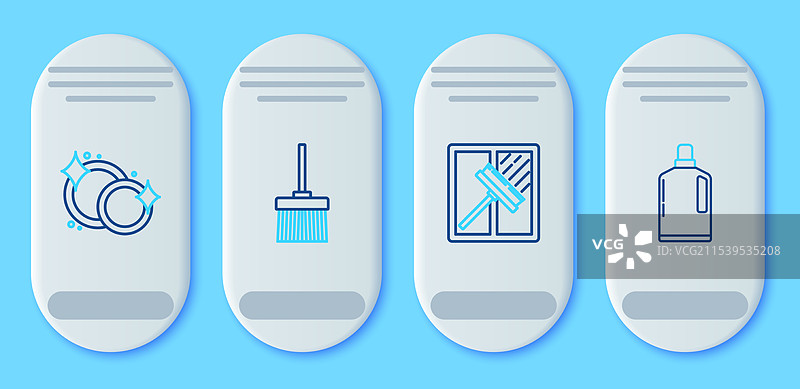 设置线条手柄扫帚刮水器刮刀擦拭器图片素材