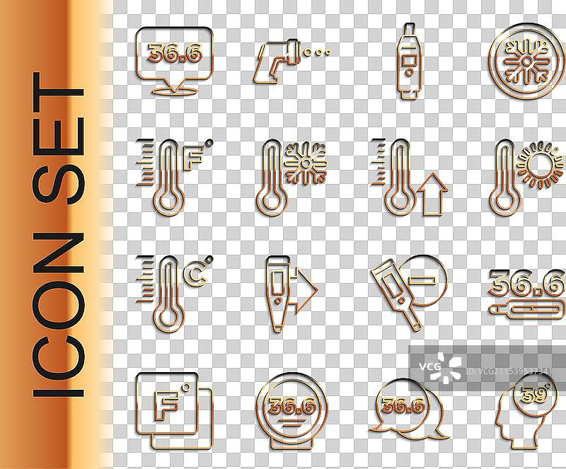 设定高人类体温的医学线条图片素材