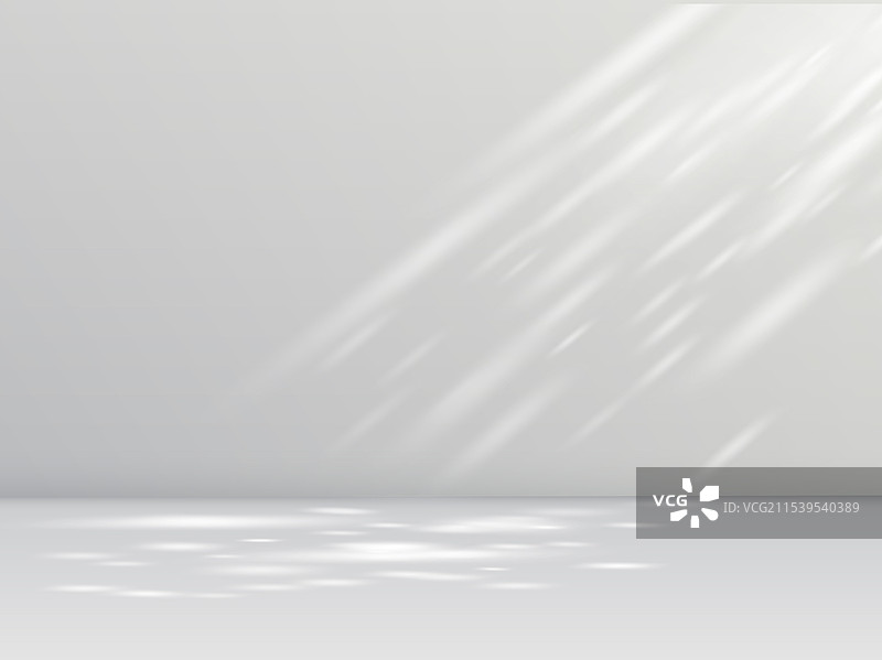 房间白墙上的阴影效果与阳光束图片素材