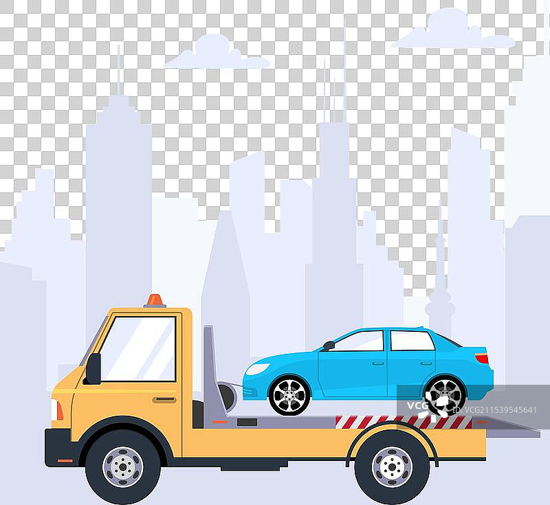 汽车拖车事故路边救援碰撞图片素材