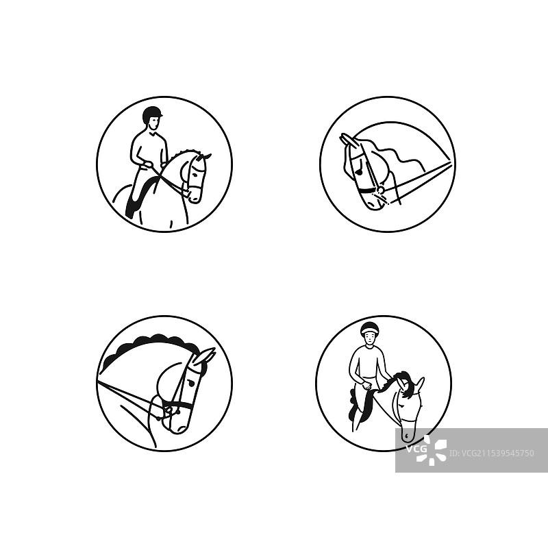 马爱好者的标志设计图片素材