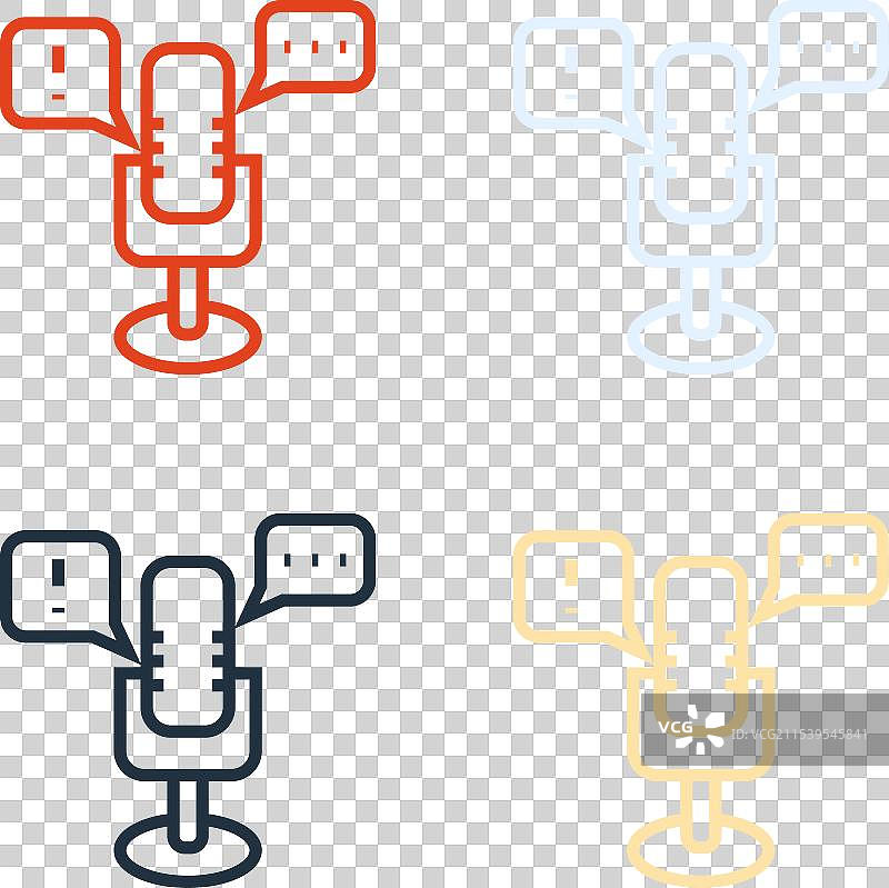 流行艺术风格的言论自由图标，孤立在背景上图片素材