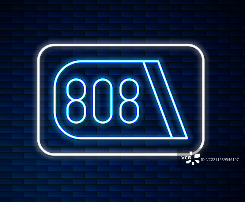 发光的霓虹线鼓机音乐制作人图片素材