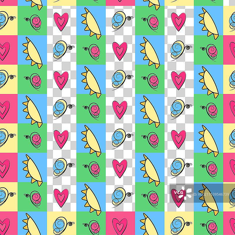 无缝的色彩鲜艳的抽象图案图片素材