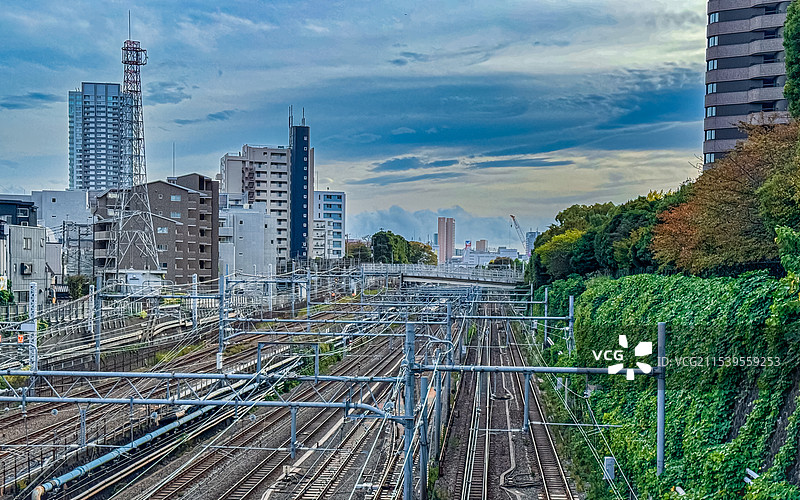 日本东京 品川站 车轨图片素材