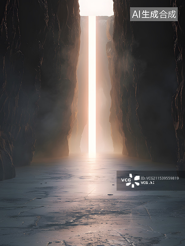 【AI数字艺术】石谷微光，神秘之境图片素材