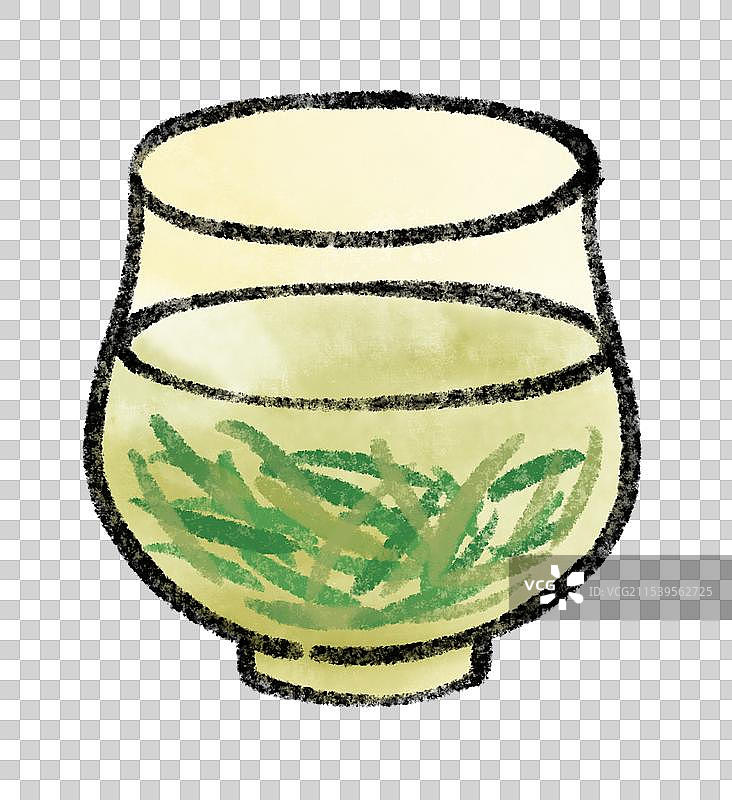 国风苏州美食插画-碧螺春图片素材