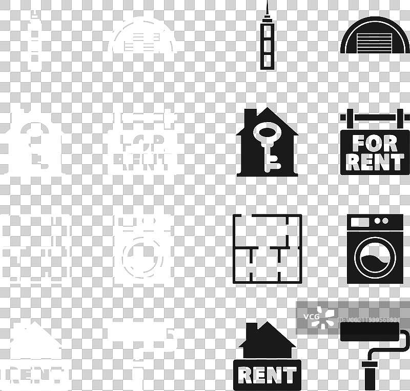 挂着“出租”标志的房屋钥匙图片素材