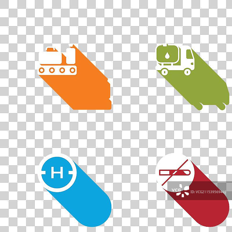 行李箱与燃油罐车的传送带设置图片素材