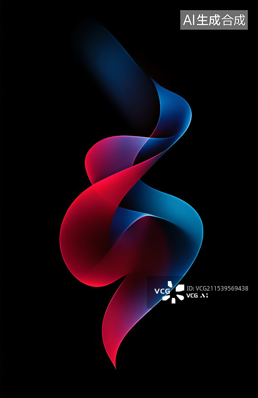 【AI数字艺术】红蓝烟的神奇形式图片素材