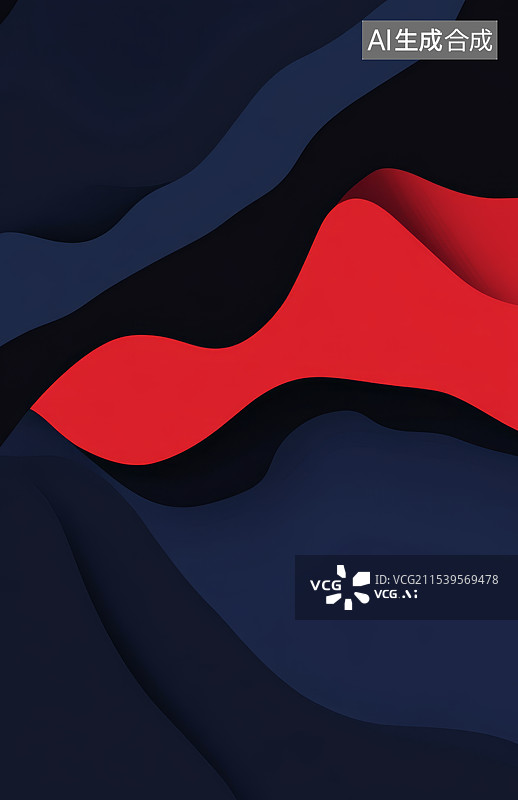 【AI数字艺术】红蓝烟的神奇形式图片素材