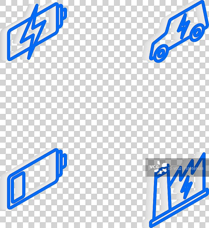 等距线电动汽车电池设置图片素材