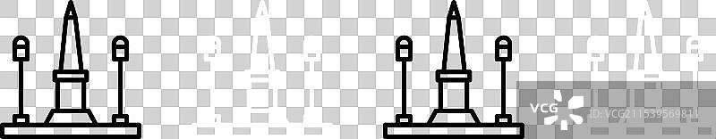 协和广场的线条，位于法国巴黎图片素材