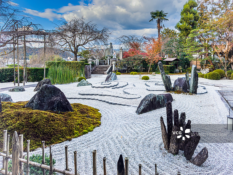 京都 圆光寺 枯山水 日式美学 日本庭园 日式园林图片素材