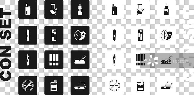电子烟液瓶、打火机、雪茄图片素材