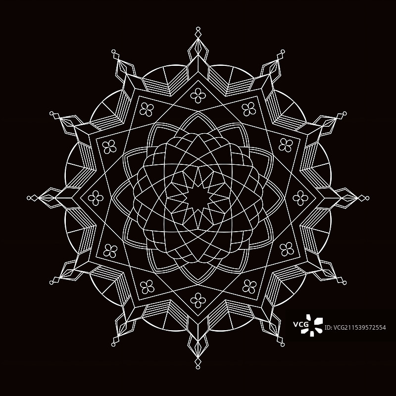 天体曼荼罗：线条与图案的舞蹈图片素材