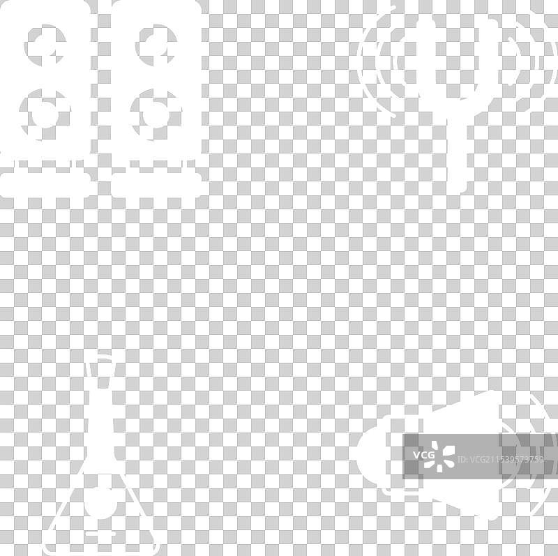 波普艺术风格的扩音器与巴拉莱卡乐器的调音图片素材