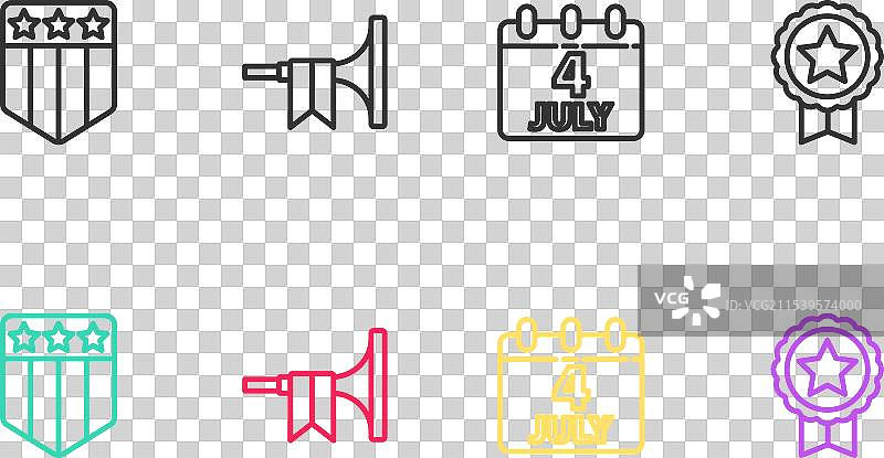 带星星的小号日历日期线条护盾图片素材