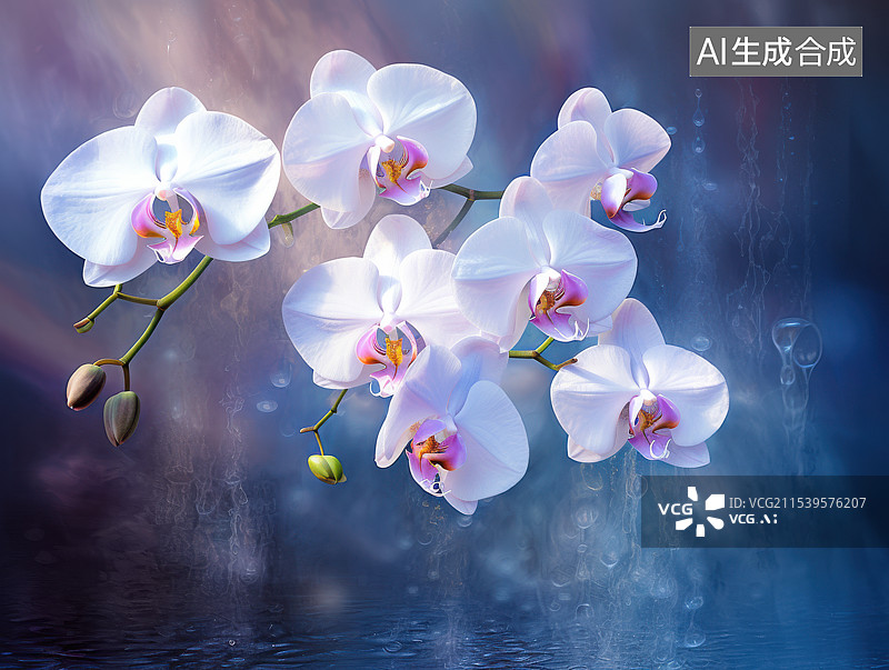 【AI数字艺术】兰花 白兰花 花朵图片素材