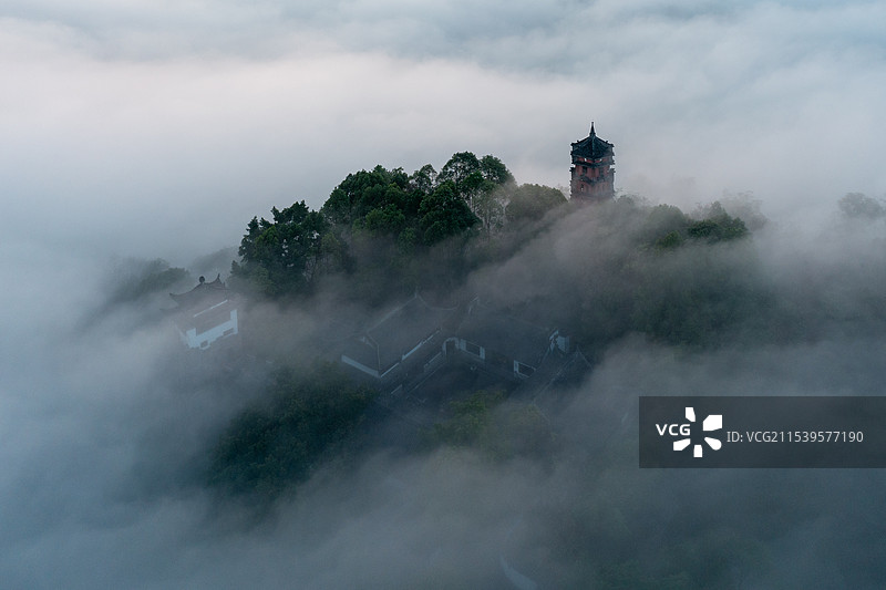 广安神龙山云海图片素材
