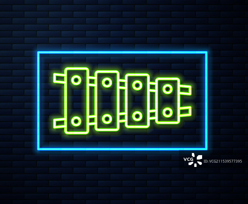 发光的霓虹线木琴 - 乐器图片素材