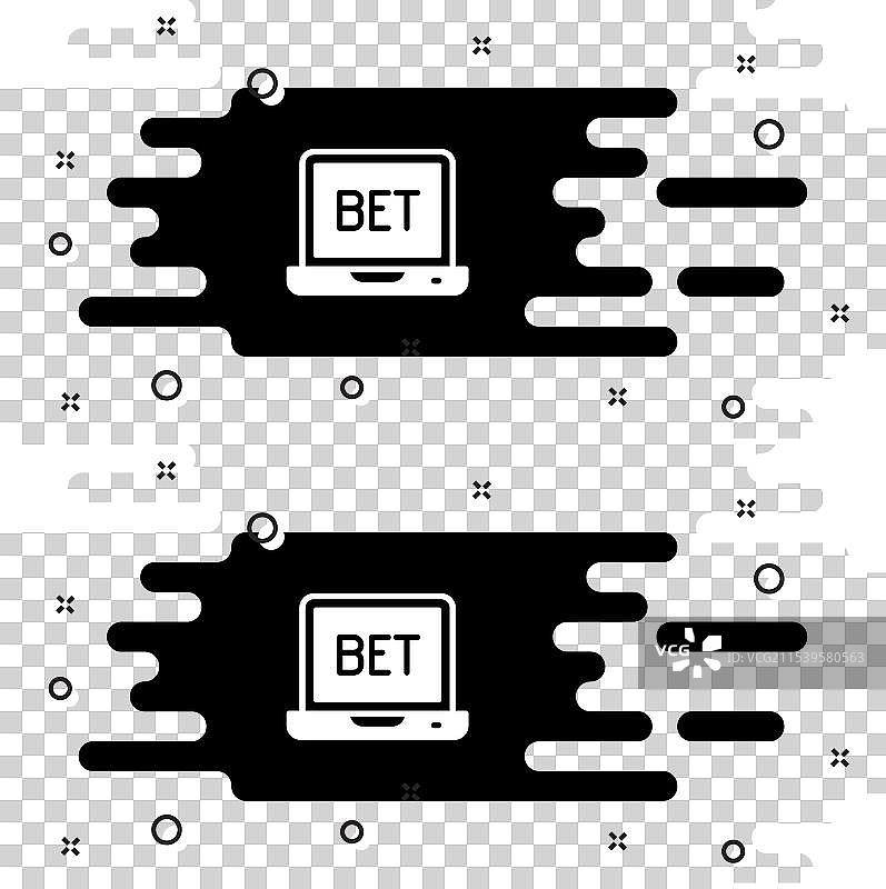 白色在线体育博彩图标孤立在图片素材