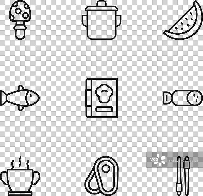 切好的牛排、肉类、意大利腊肠、香肠食品图片素材